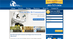 Desktop Screenshot of mdmoldtesting.com